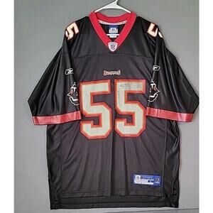 Derrick Brooks #55 Tampa Bay Buccaneers Jersey Men’s L Black Alt • EUC